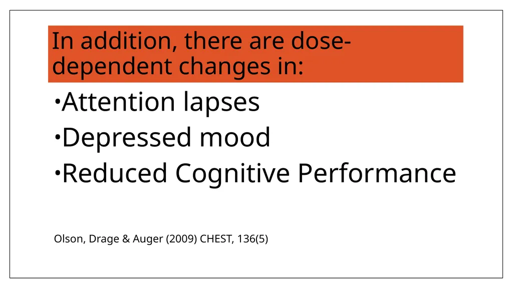 Sleep Loss and what to do about it David J. - slide 6 of 24