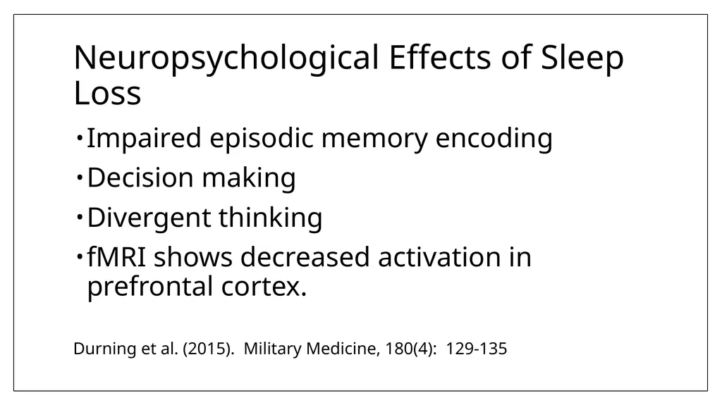 Sleep Loss and what to do about it David J. - slide 7 of 24