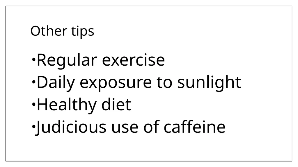 Sleep Loss and what to do about it David J. - slide 20 of 24