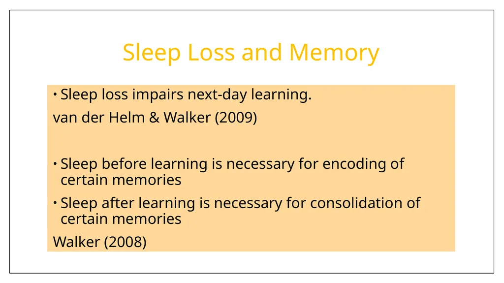 Sleep Loss and what to do about it David J. - slide 11 of 24