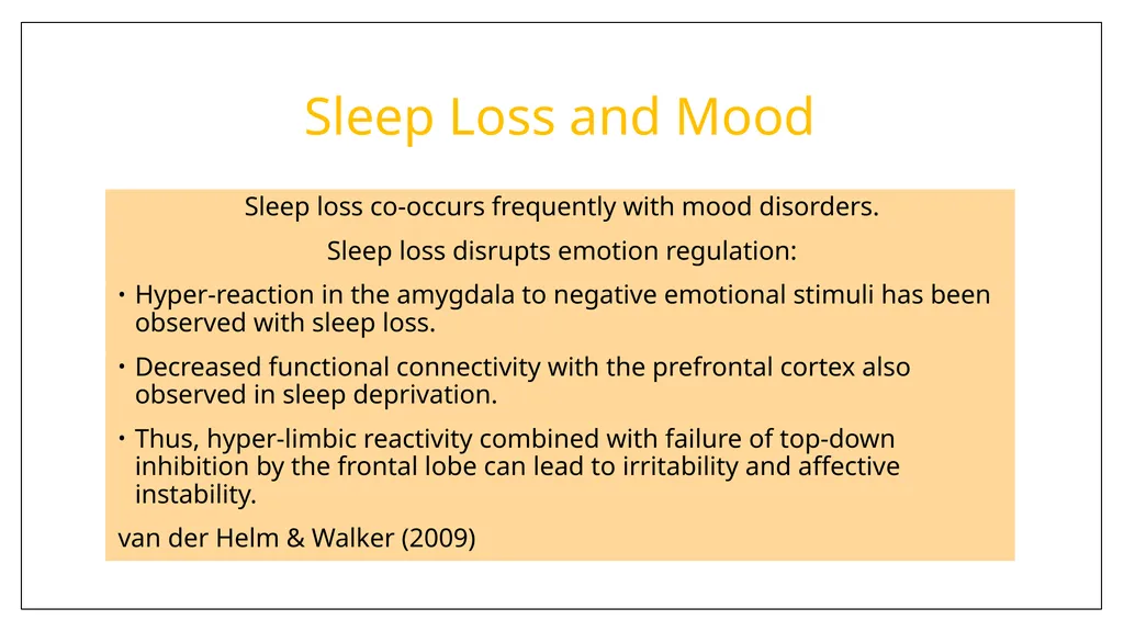 Sleep Loss and what to do about it David J. - slide 10 of 24