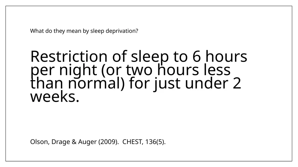 Sleep Loss and what to do about it David J. - slide 14 of 24