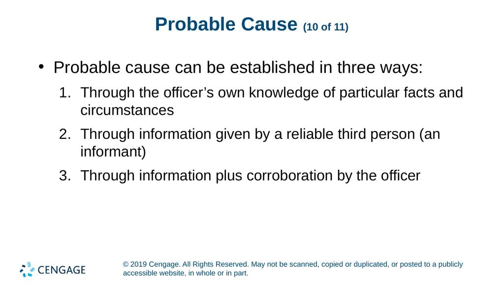 CRIMINAL PROCEDURE Law and Practice Tenth Edition - slide 15 of 19