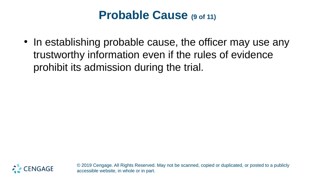 CRIMINAL PROCEDURE Law and Practice Tenth Edition - slide 14 of 19