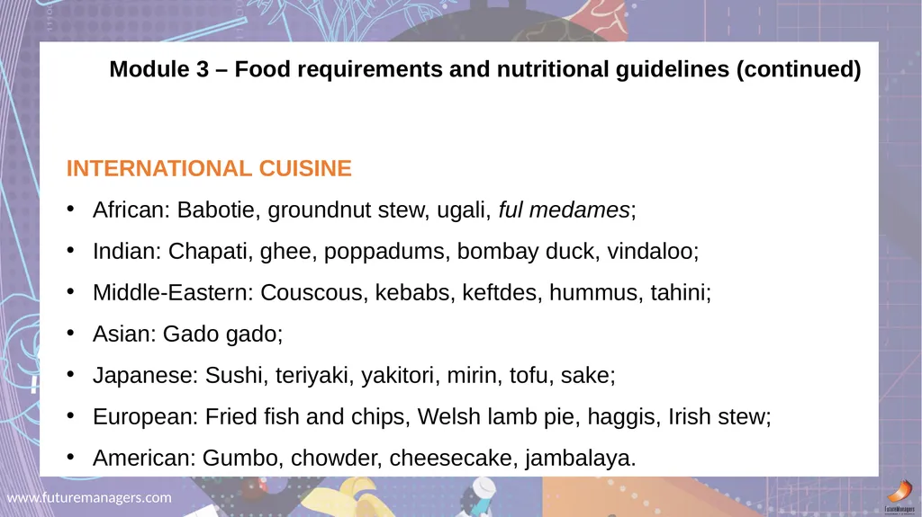Nutrition and Menu Planning N4 - slide 13 of 38