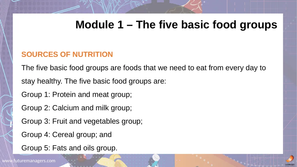 Nutrition and Menu Planning N4 - slide 2 of 38