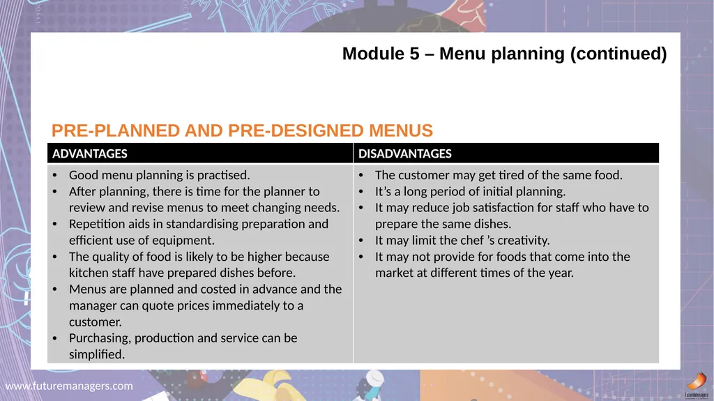 Nutrition and Menu Planning N4 - slide 20 of 38