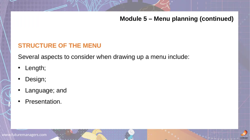 Nutrition and Menu Planning N4 - slide 21 of 38