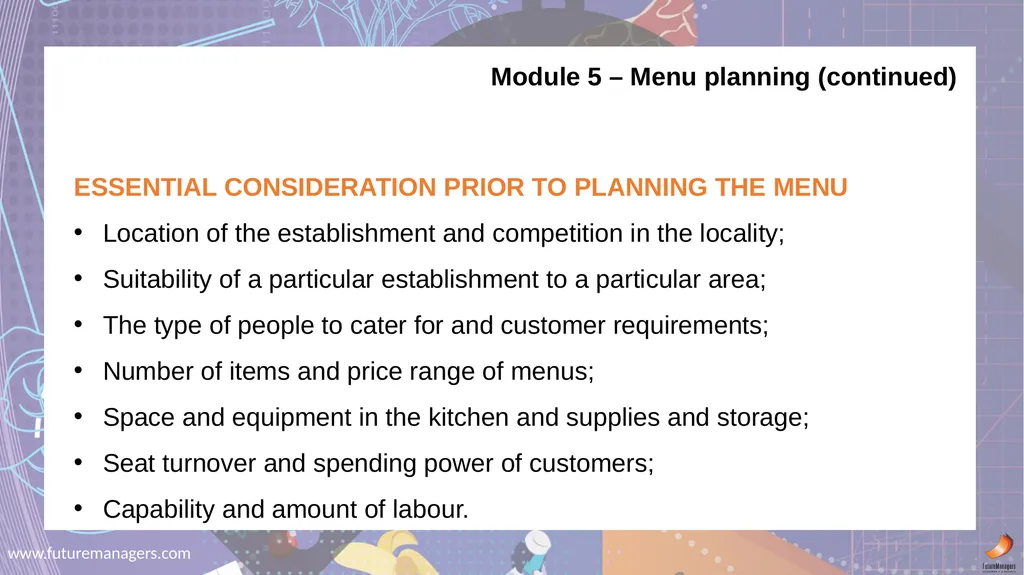 Nutrition and Menu Planning N4 - slide 23 of 38