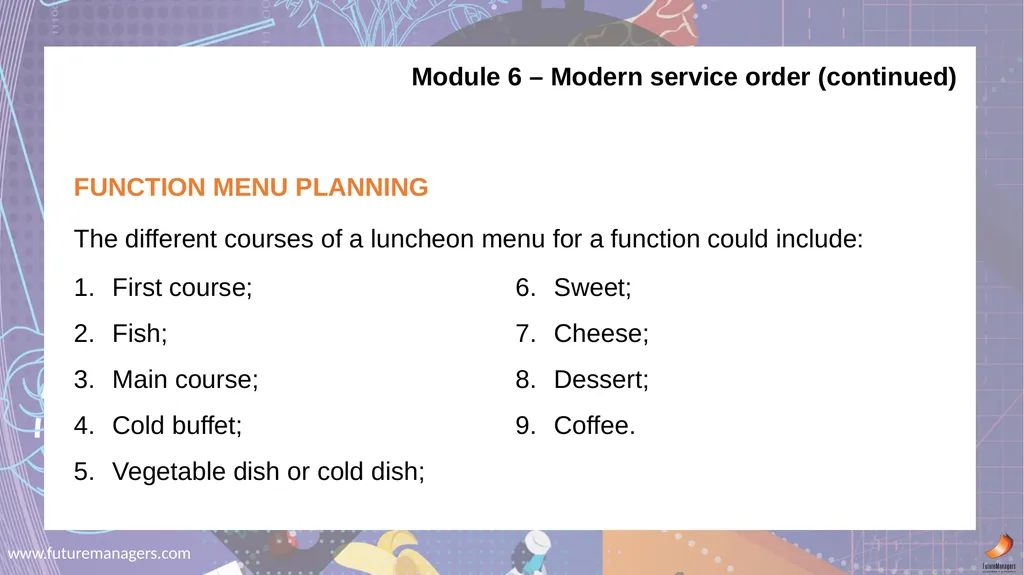 Nutrition and Menu Planning N4 - slide 32 of 38