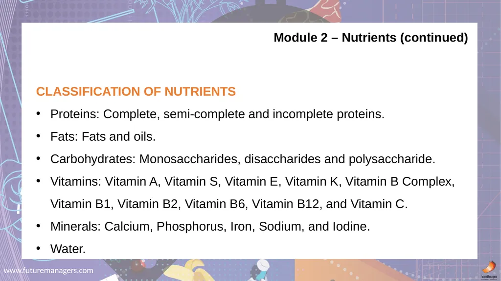 Nutrition and Menu Planning N4 - slide 5 of 38