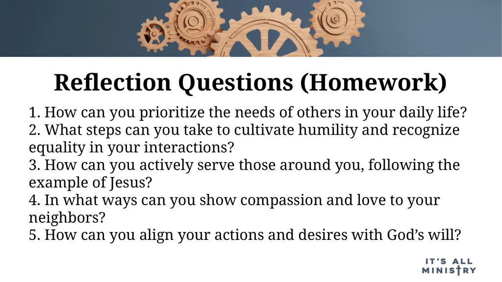 Displaying a Servant’s Heart Presenters: Pastor - slide 9 of 19