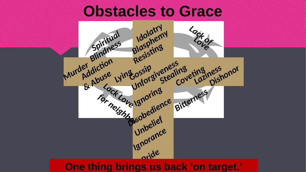 Servant Heart Emmaus Walk #?? Obstacles to Grace - slide 10 of 15