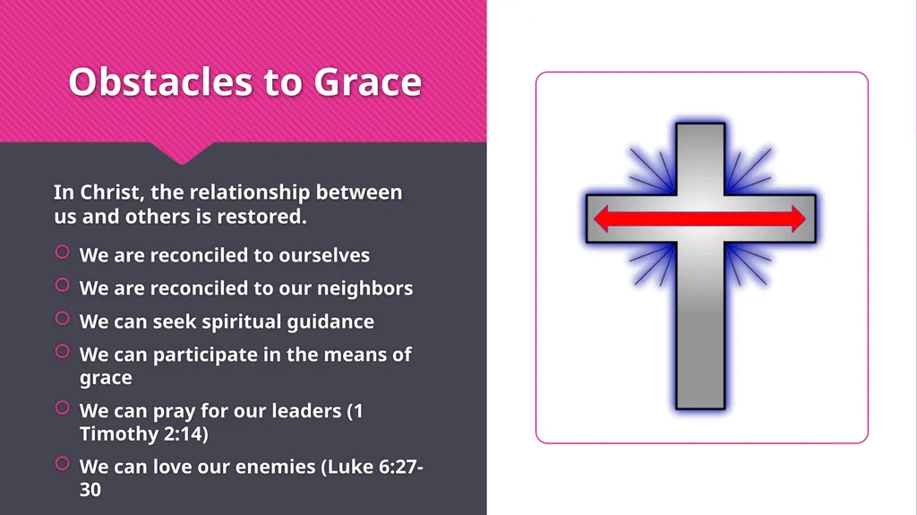 Servant Heart Emmaus Walk #?? Obstacles to Grace - slide 12 of 15