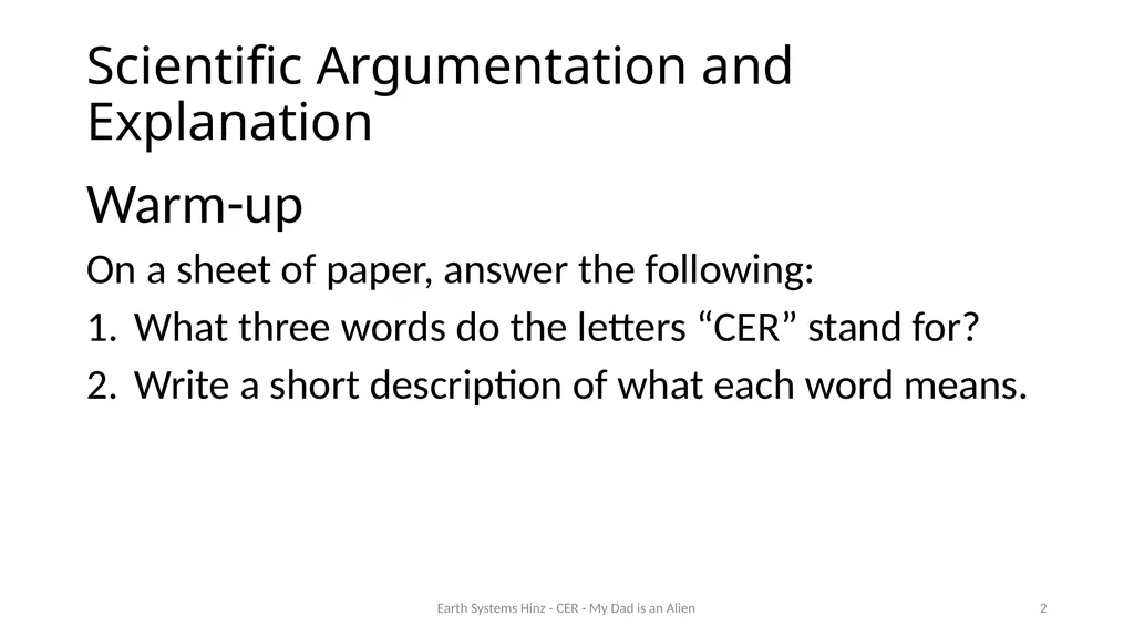 ESPQS Section 100 Intro to Scientific - slide 2 of 13