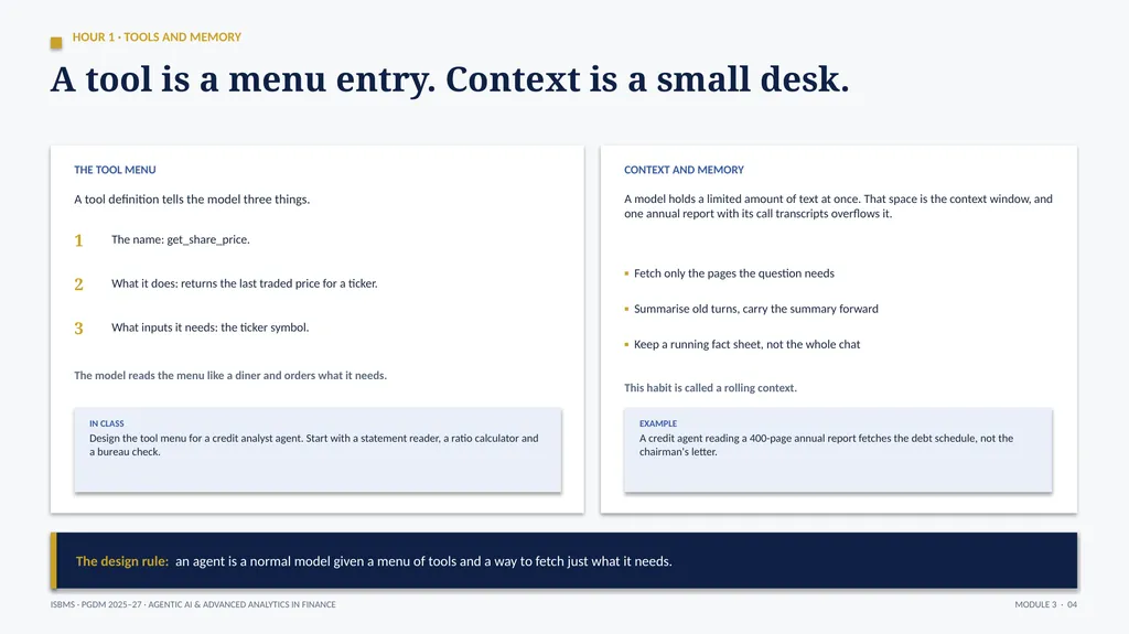 ISBMS · PGDM 2025–27 · SEMESTER III · SESSION 3 - slide 6 of 14