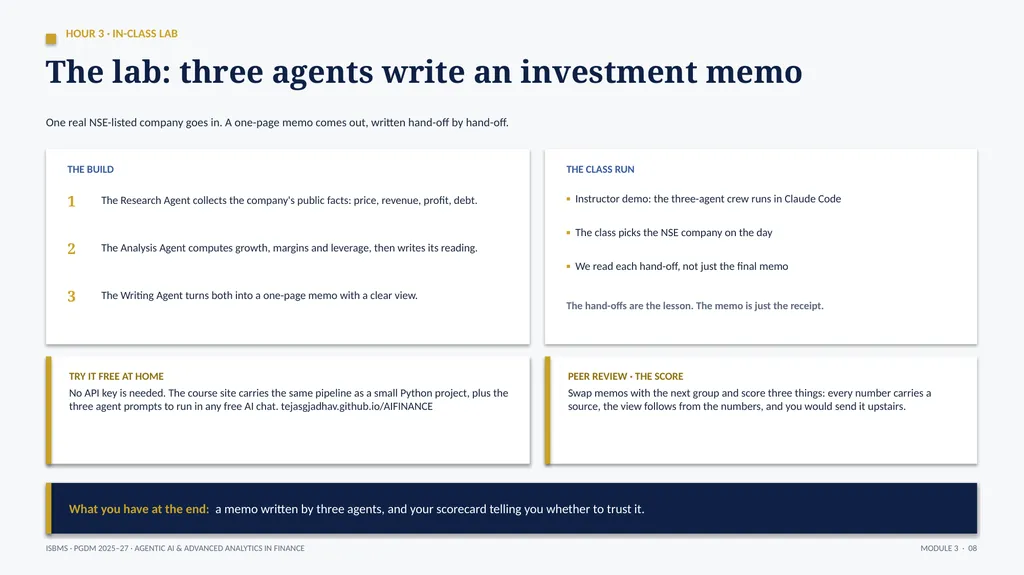 ISBMS · PGDM 2025–27 · SEMESTER III · SESSION 3 - slide 11 of 14