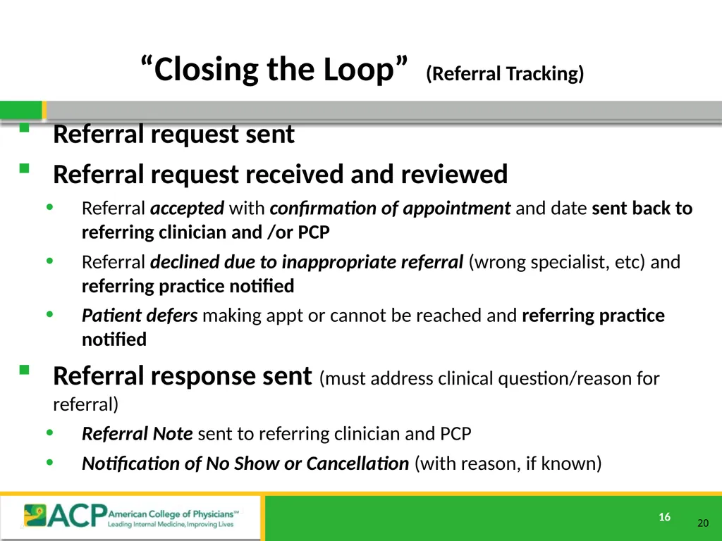 Connecting Care Ensuring Quality Referrals and - slide 16 of 26