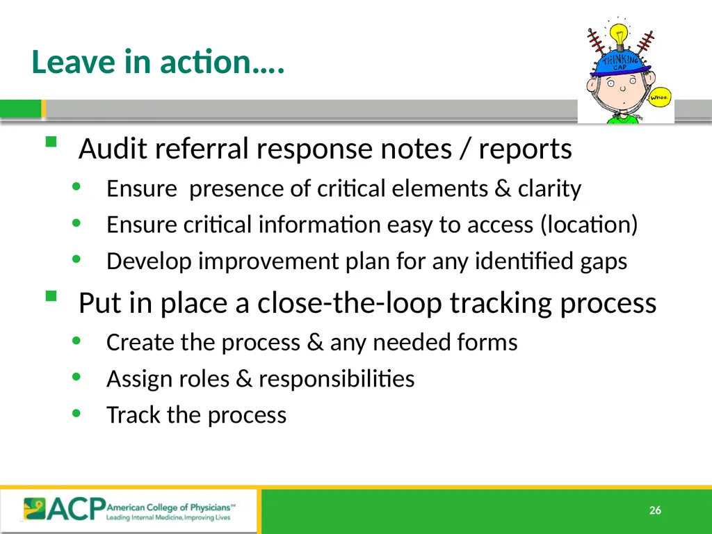 Connecting Care Ensuring Quality Referrals and - slide 26 of 26