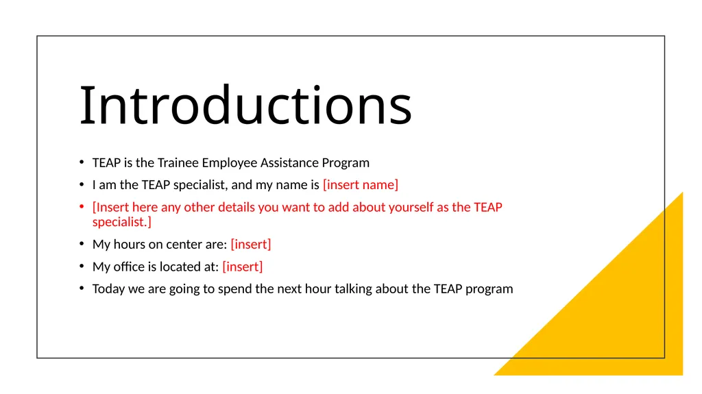 TEAP CPP Presentation [Insert TEAP/Presenter’s - slide 3 of 20