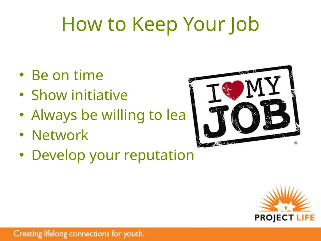 Career Preparation: Get a Job and Keep It Learning - slide 26 of 27