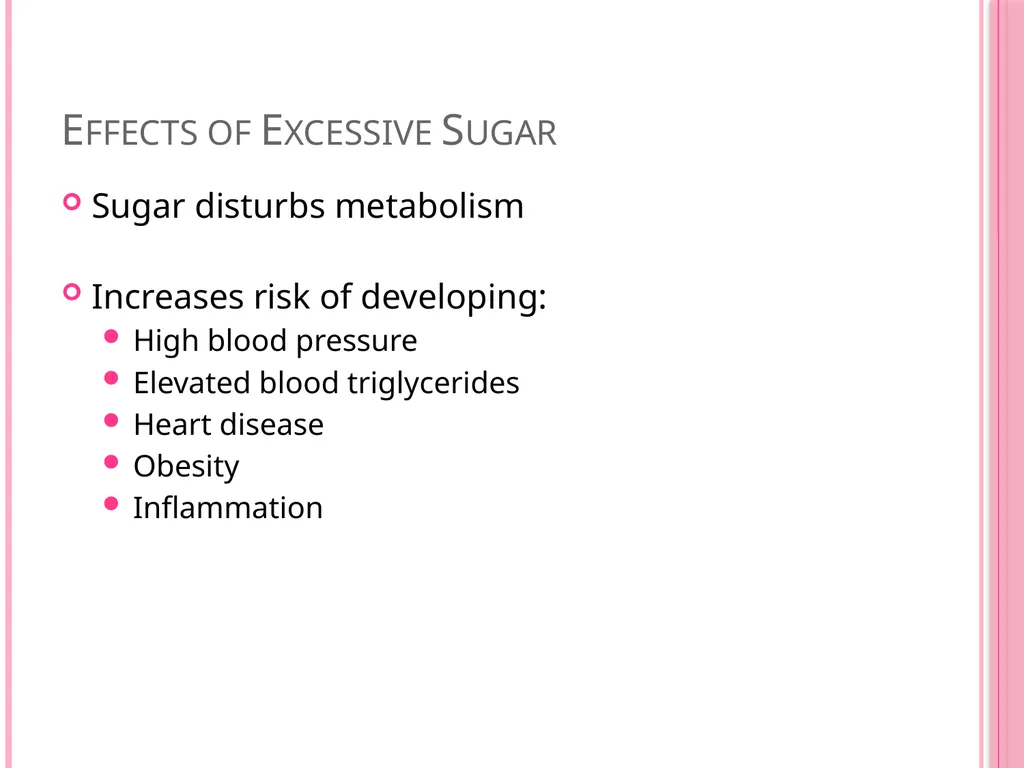 Sugar: Is it really that Sweet? Does sugar cause - slide 10 of 21