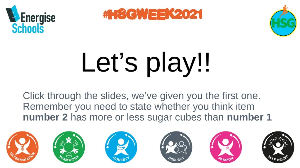 SUGAR GAME – HIGHER OR LOWER Key Stage 2 – - slide 4 of 35