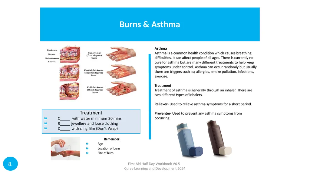Aim Objectives First Aid Half Day Workbook V6.5 - slide 8 of 9
