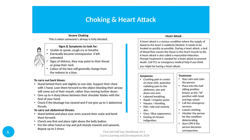 Aim Objectives First Aid Half Day Workbook V6.5 - slide 6 of 9
