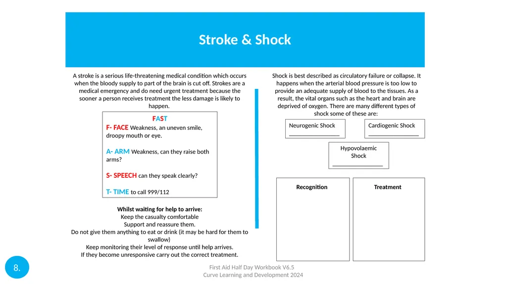 Aim Objectives First Aid Half Day Workbook V6.5 - slide 7 of 9