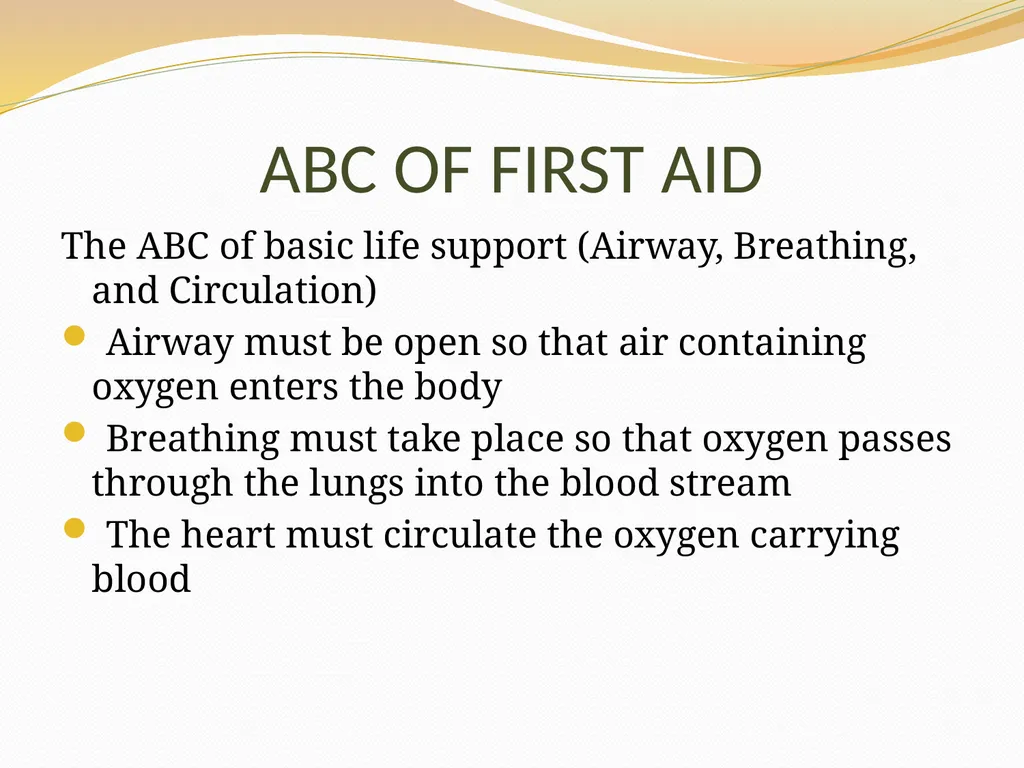 BASIC FIRST AID Submitted by, Department of - slide 7 of 55