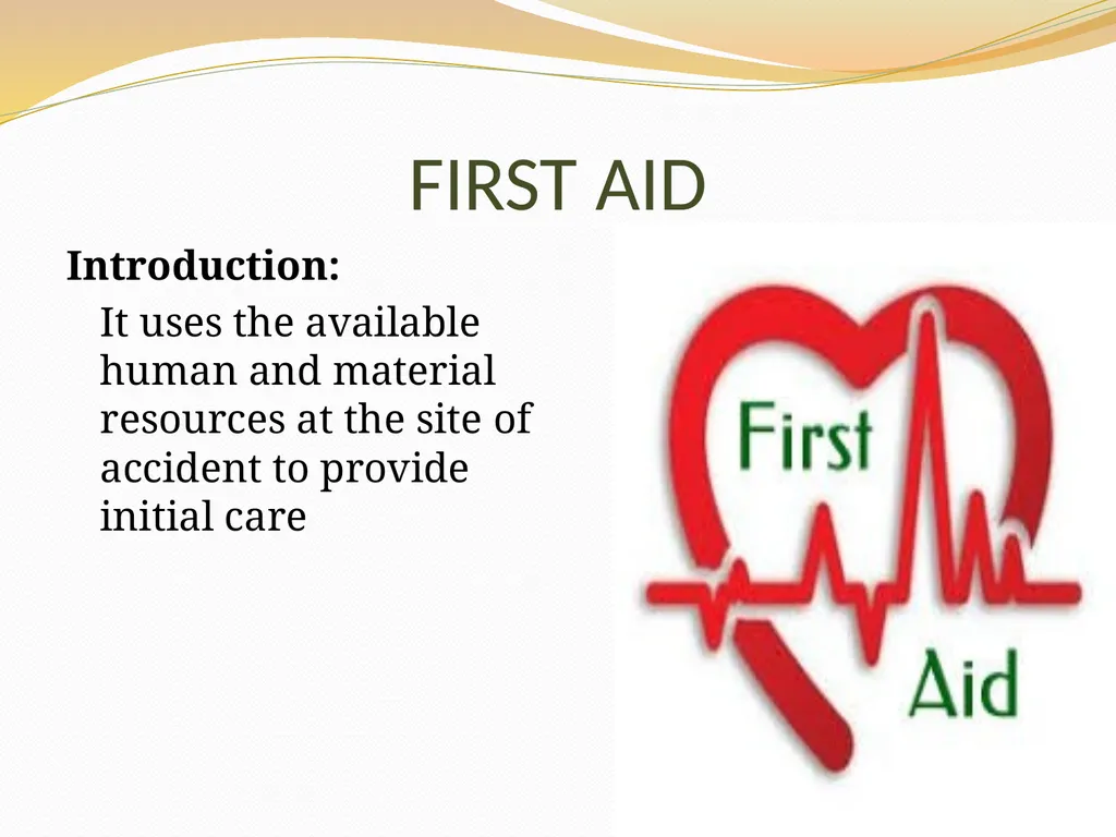 BASIC FIRST AID Submitted by, Department of - slide 2 of 55
