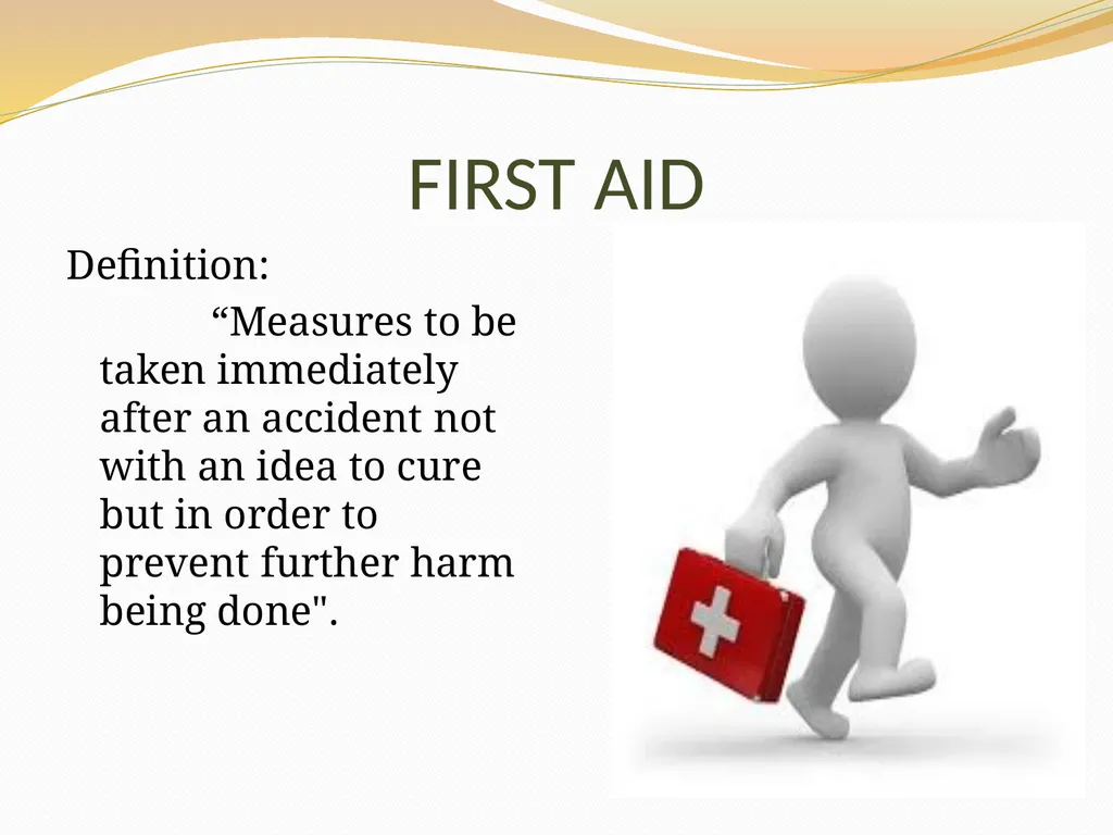 BASIC FIRST AID Submitted by, Department of - slide 3 of 55