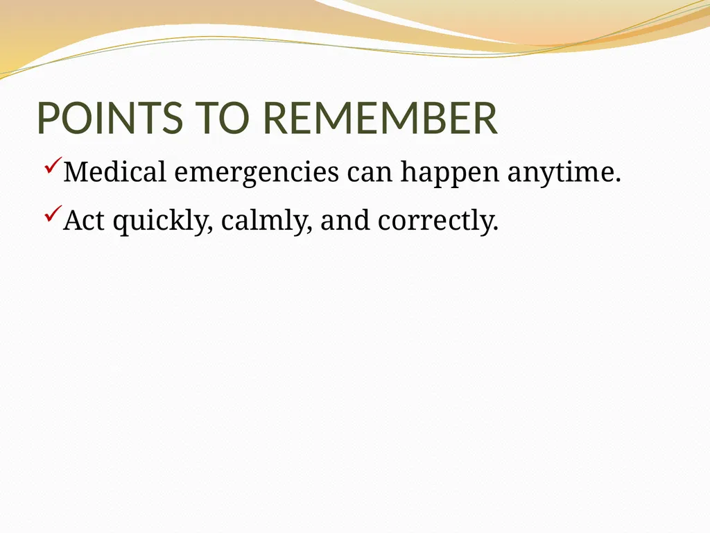 BASIC FIRST AID Submitted by, Department of - slide 54 of 55