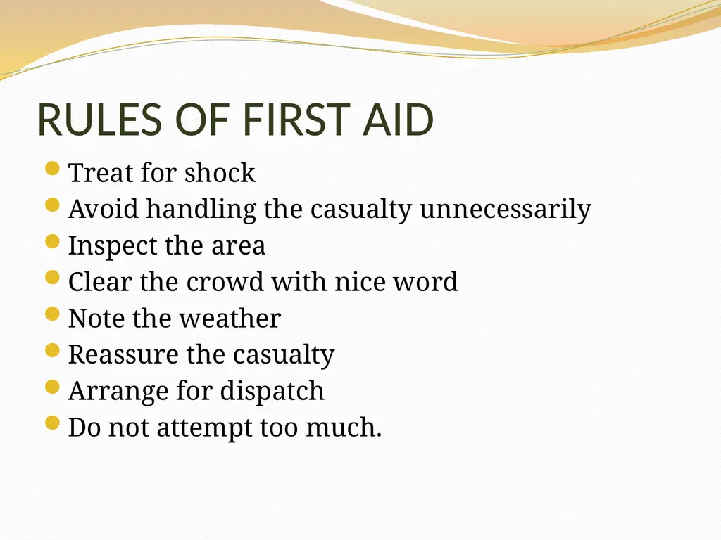 BASIC FIRST AID Submitted by, Department of - slide 9 of 55
