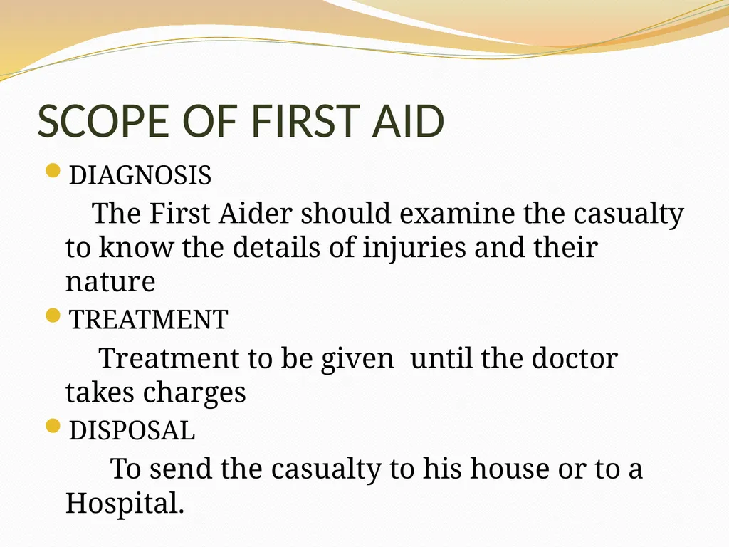 BASIC FIRST AID Submitted by, Department of - slide 5 of 55