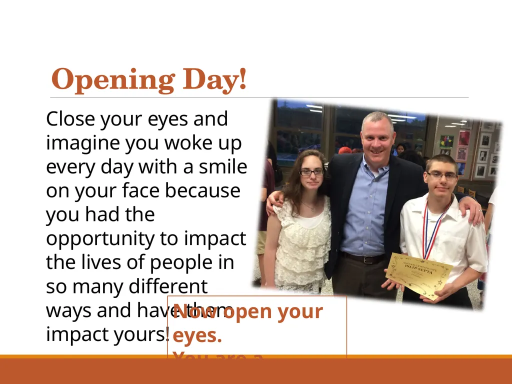 THE FIRST SEVEN SECONDS… New Teacher Induction - slide 25 of 31