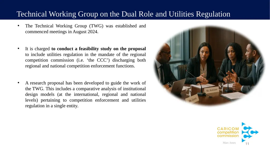 A presentation entitled: “Towards a regional - slide 11 of 28