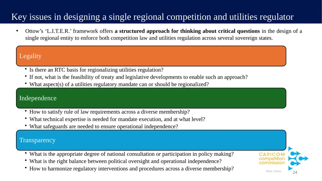 A presentation entitled: “Towards a regional - slide 24 of 28