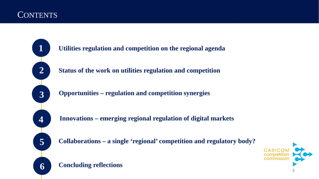 A presentation entitled: “Towards a regional - slide 3 of 28