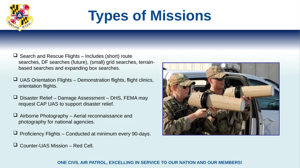MDWG sUAS Operations Overview Introduction to sUAS - slide 7 of 10