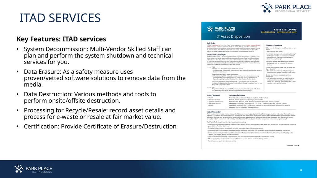 07.2021 IT Asset Disposition Services Professional - slide 4 of 9