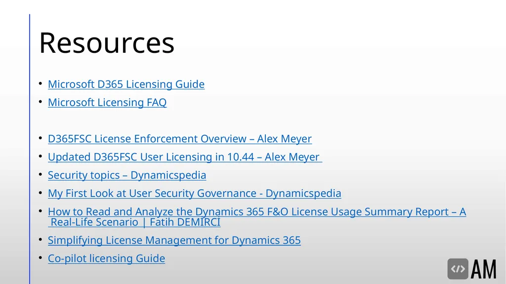 Decoding D365FSC Security & Licensing Microsoft - slide 47 of 48