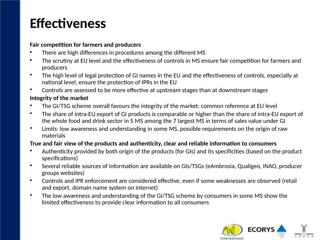 Evaluation support study on Geographical - slide 7 of 45