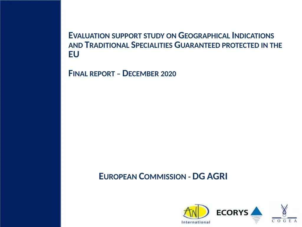 Evaluation support study on Geographical - slide 1 of 45