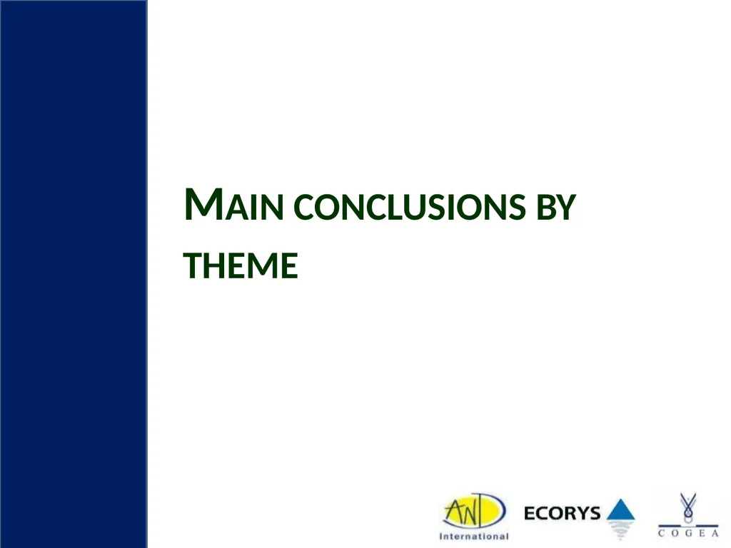 Evaluation support study on Geographical - slide 5 of 45