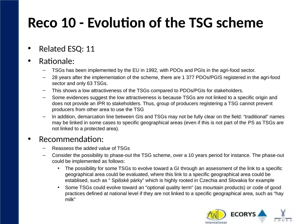 Evaluation support study on Geographical - slide 39 of 45