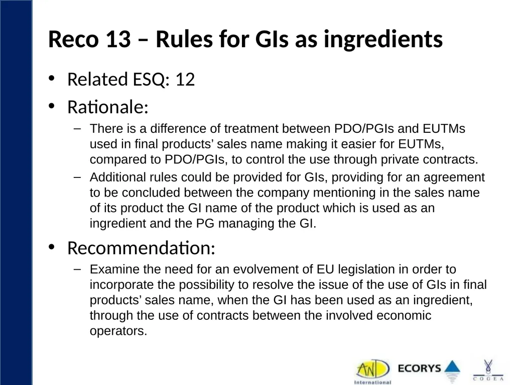 Evaluation support study on Geographical - slide 42 of 45