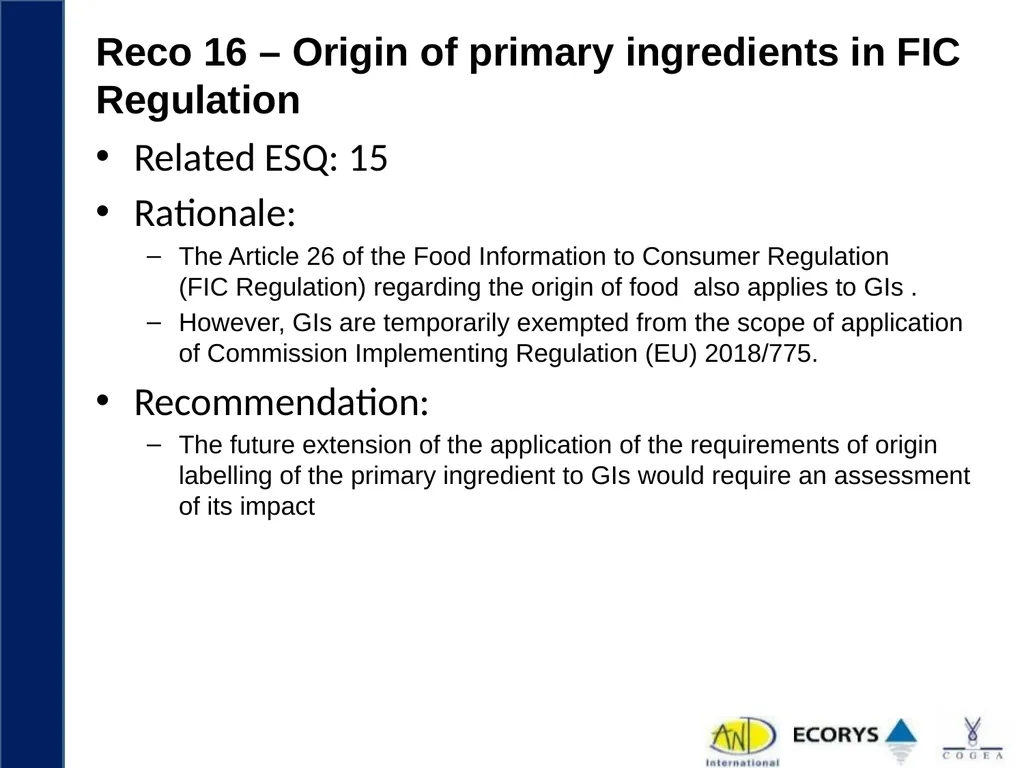 Evaluation support study on Geographical - slide 45 of 45