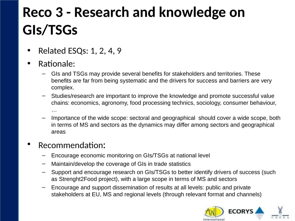 Evaluation support study on Geographical - slide 32 of 45